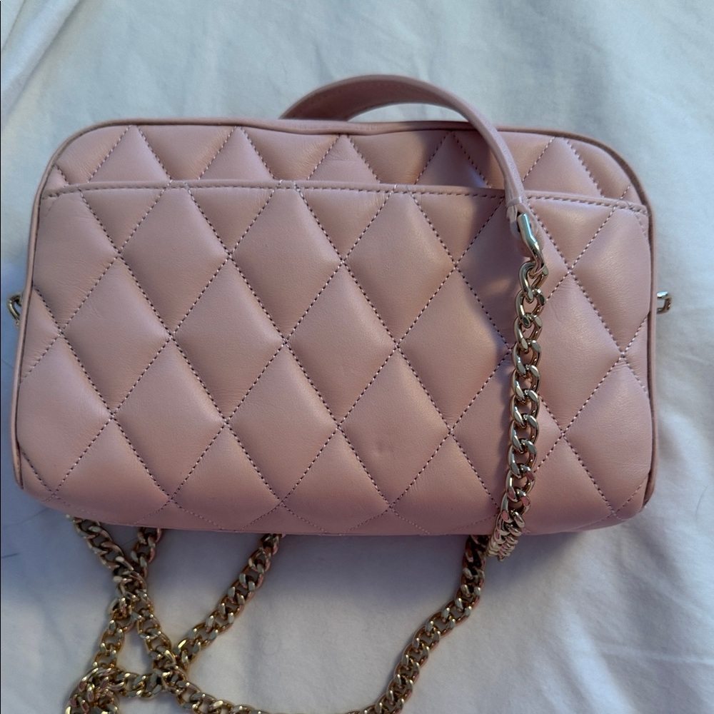 kate spade Pink Quilted Leather Crossbody with Gold Chain - Picture 2 of 8